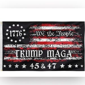 3FT X 5FT We The People Trump MAGA 45 & 47 Flag